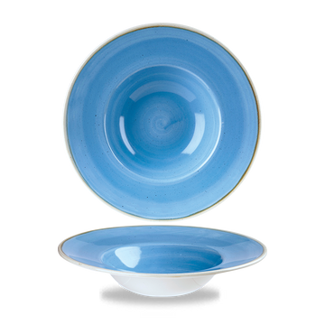 Cornflower Blue Wide Rim Bowl 24cm